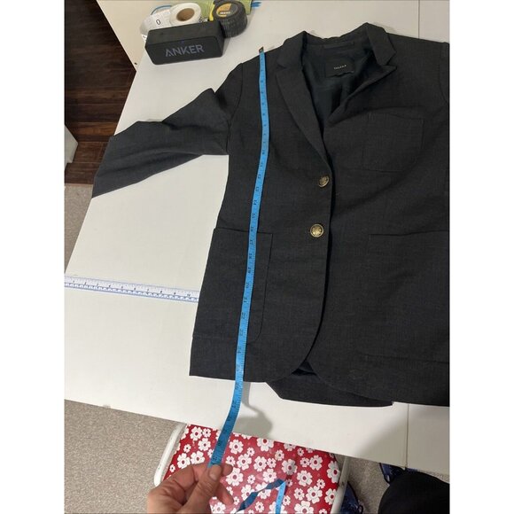 Aritzia Talula Charcoal Grey Wool Blazer Womens Size 6 - Picture 10 of 10